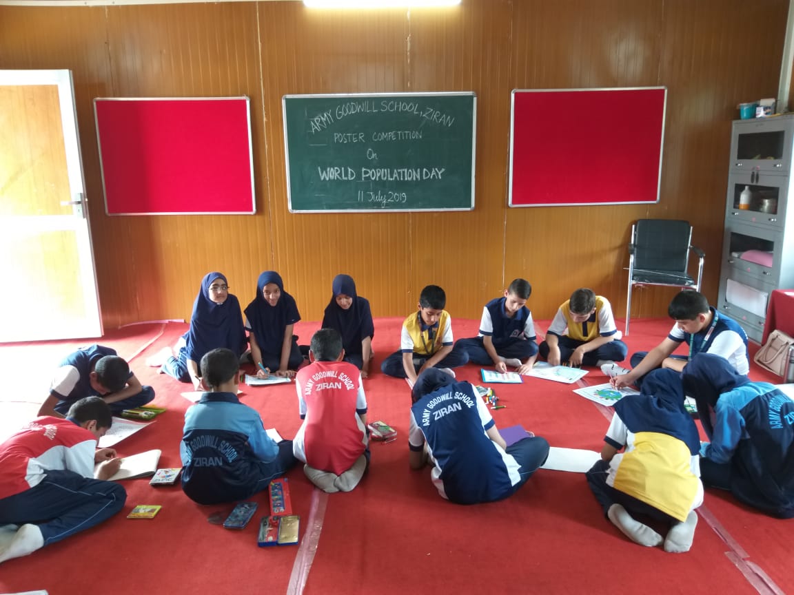 AgsZiran's tweet photo. Poster making competition organized at AGS,Ziran with theme of "How to control the population rise" https://t.co/TkSv4rRyNe