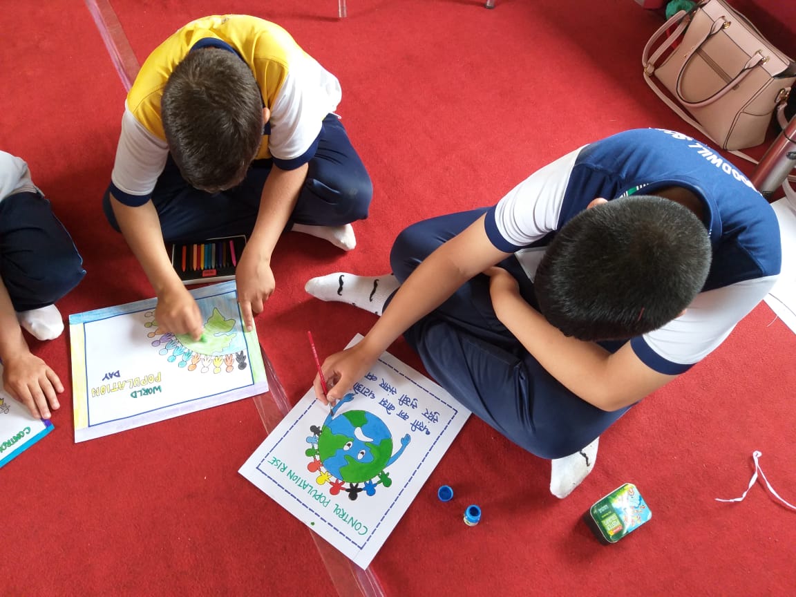 AgsZiran's tweet photo. Poster making competition organized at AGS,Ziran with theme of "How to control the population rise" https://t.co/TkSv4rRyNe
