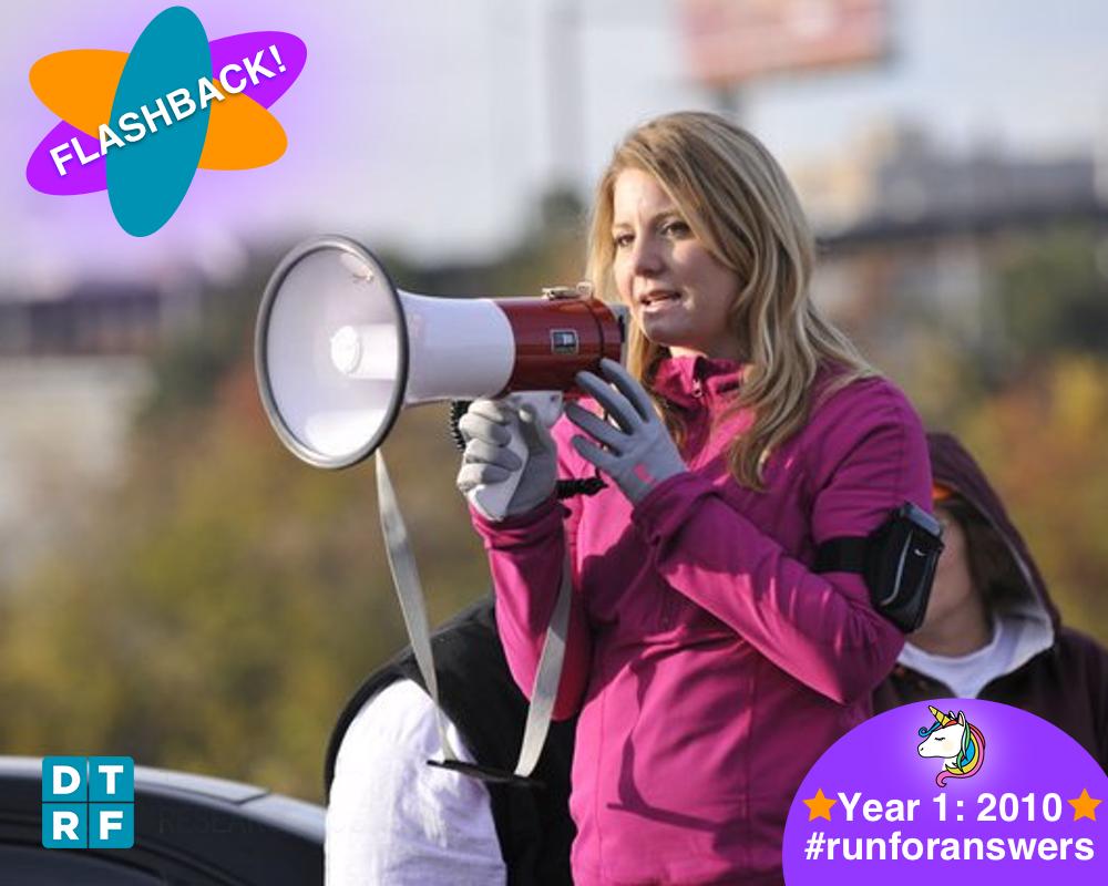 DTRFoundation's tweet image. #Flashback to Year 1 of DTRF @RunforAnswers in 2010! #DesmoidSurvivor Sera Snyder and her Race Committee of friends &amp;amp; patients planned the 1st RFA on behalf of The DTRF! Join us for the *YEAR 10* celebration: runningforanswers.org