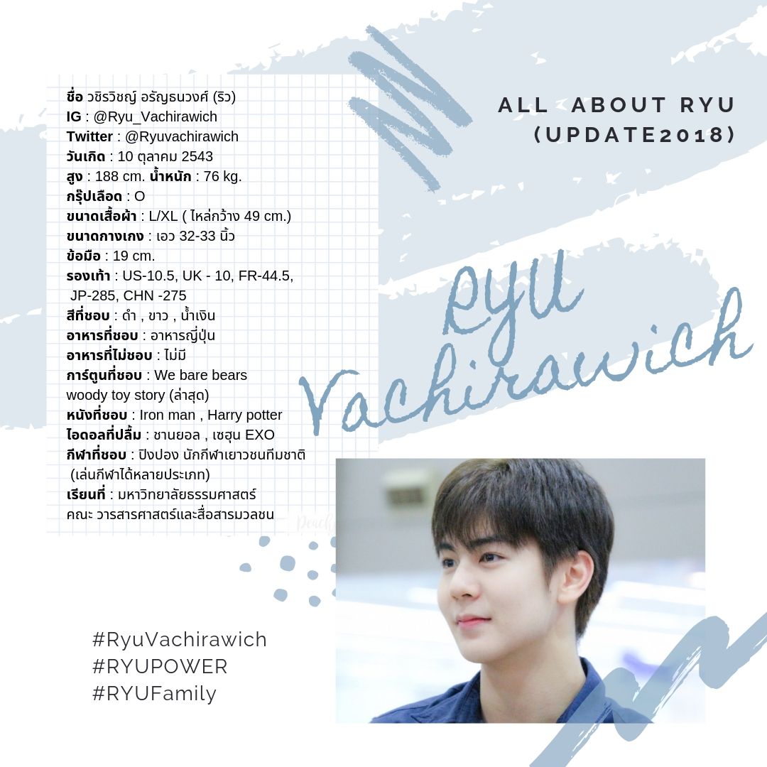 _RYUFamily's tweet photo. All About RYU  "มาลองรู้จักน้องริวกันสักนิด"

อ้างอิงจากก : @Ryu__Power 

#RyuVachirawich #RYUPOWER #RYUFamily https://t.co/ap6GFeBdjC