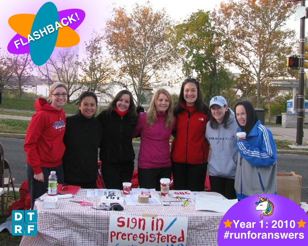 DTRFoundation's tweet image. #Flashback to Year 1 of DTRF @RunforAnswers in 2010! #DesmoidSurvivor Sera Snyder and her Race Committee of friends &amp;amp; patients planned the 1st RFA on behalf of The DTRF! Join us for the *YEAR 10* celebration: runningforanswers.org