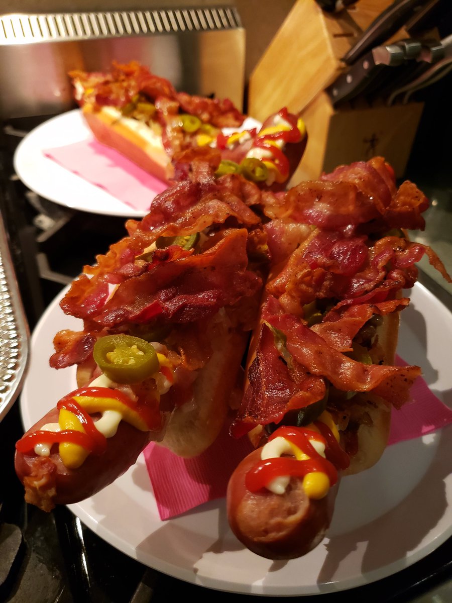 Have you ever tried the #ElCucuyDog? 
#12InchJalapeno #MayoMustardKetchup #GrilledOnions #Jalapenos #Bacon