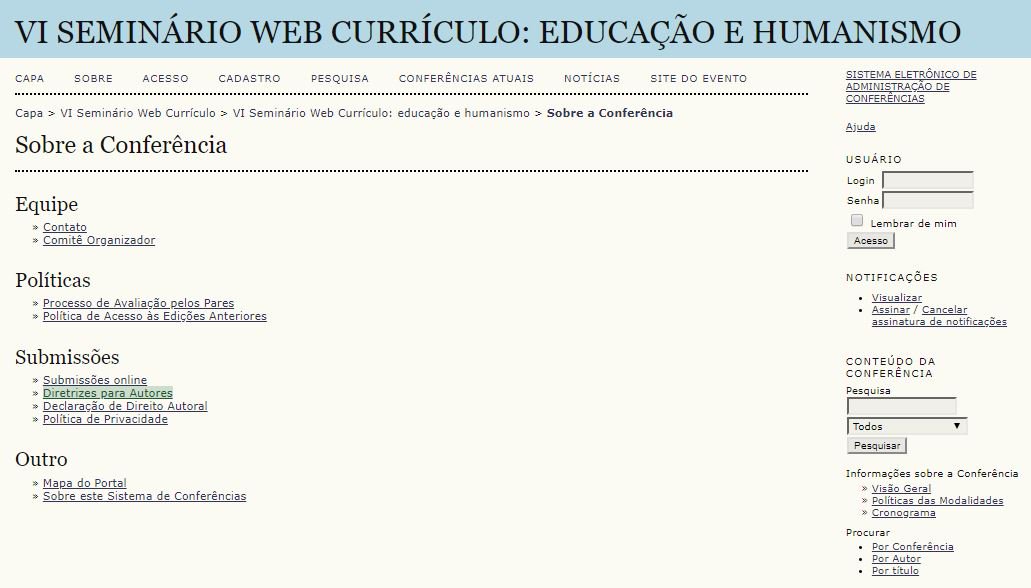 O período de submissão de trabalhos do Web Currículo termina no dia 15/07. 
Ainda dá tempo, estamos aguardando o seu trabalho!

Link para o sistema de submissão: congressos.pucsp.br/index.php/WEBC…