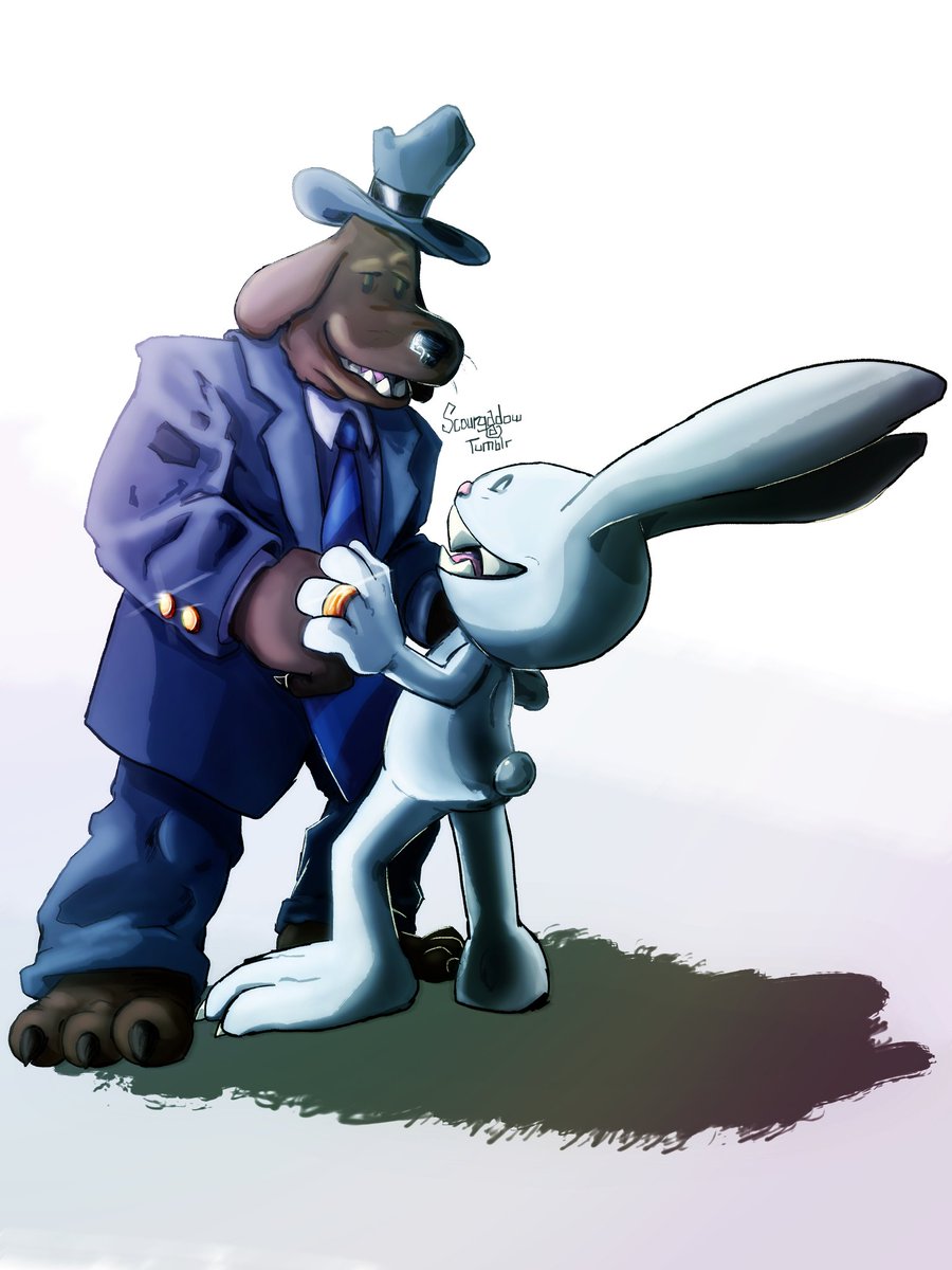 decided to redraw my first Sam & Max fanart from January just bc I&apos...