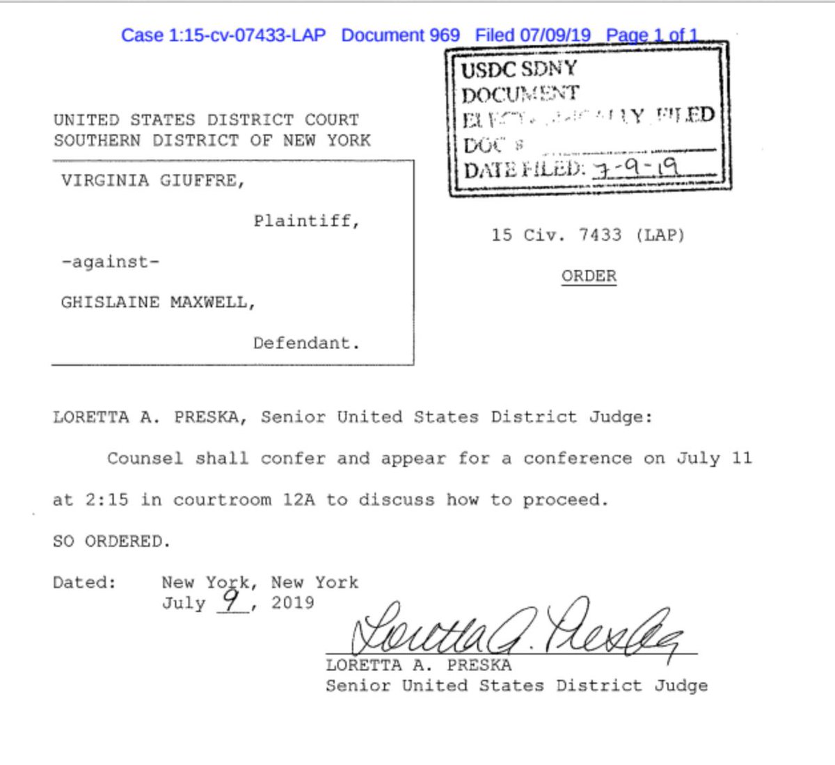 Epstein's alleged 'Madam' Ghislaine Maxwell to appear in court July 11th https://www.usatoday.com/documents/6186200-Util-Set-Hearings/Thanks  @M2Madness  #QAnon  #WWG1WGA  #GreatAwakening  #DarkToLight  #Epstein  #GhislainMaxwell