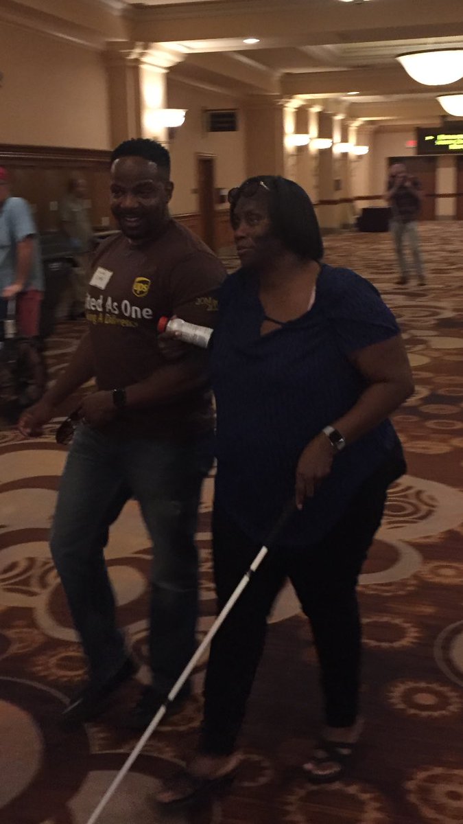 JD45587837's tweet photo. UPSers  giving a helping hand at the National Federation of the Blind convention – Las Vegas https://t.co/vvxQrQ3frJ