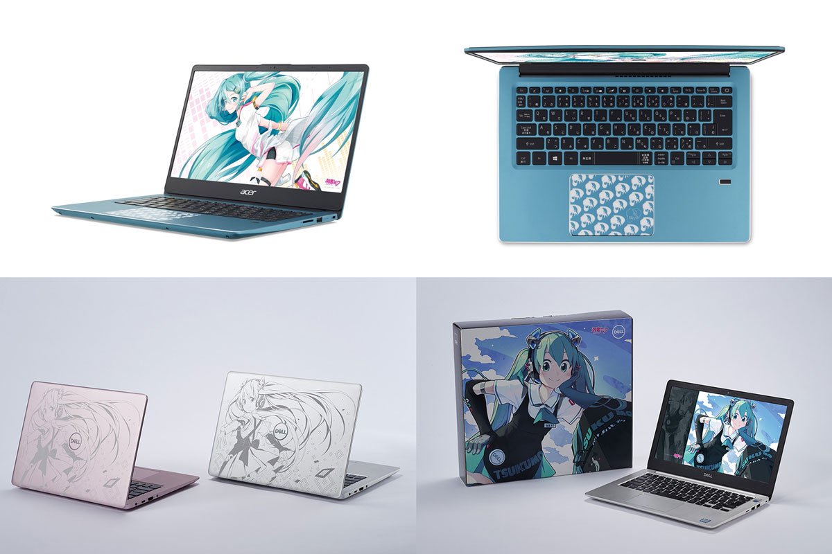 ツクモネットショップ 初音ミク ノートpc本日7月12日発売 Acer Hatsune Miku T Co Tuglcepfxz 人気イラストレーターあごなすび氏のイラストをパソコンの壁紙やパッケージに使用 初音ミクのイメージカラー ブルーグリーンのノートパソコンです