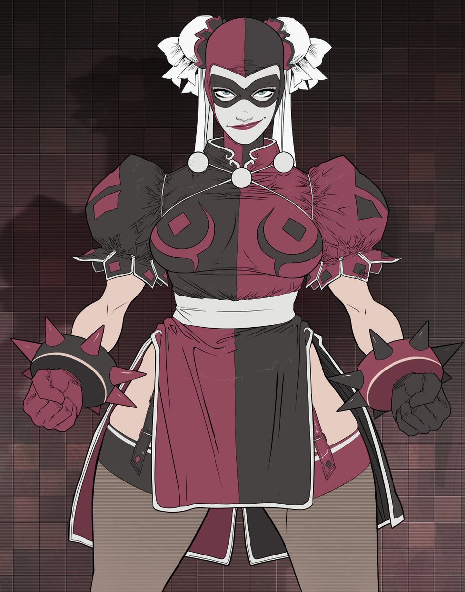 mSperoni's tweet photo. I usually prefer to draw Harley in costume. Or wearing someone else's costume? #HarleyQuinn #DCcomics #HarLi #StreetFighter https://t.co/Wnw2E4b6tU
