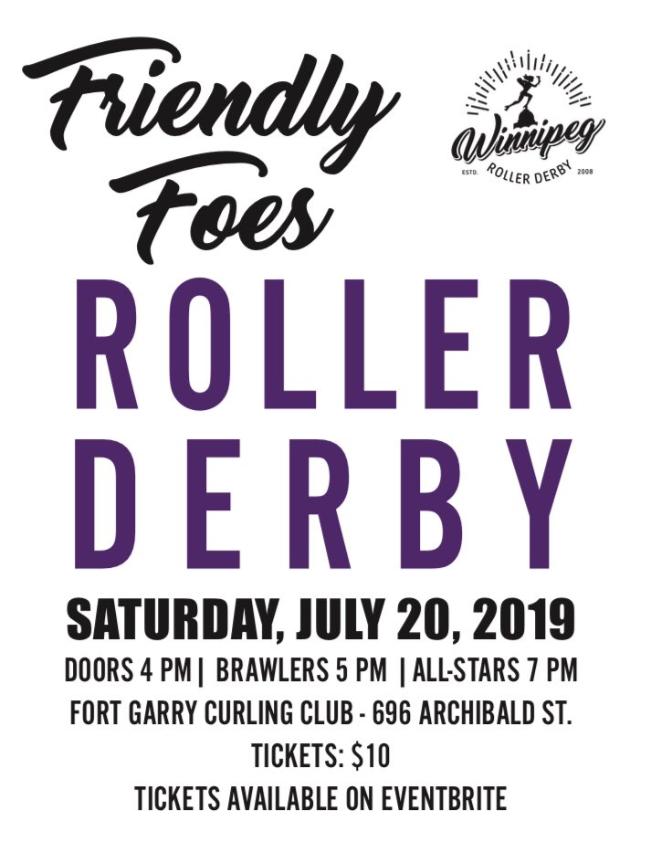 Last chance for roller derby Winnipeg! Watch our 2 travel teams as they take the Babes of Thunder from <a href="/TBayRollerDerby/">Thunder Bay Roller Derby League</a> and @MNRG’s Minnesota Nice. See our Facebook event for tickets