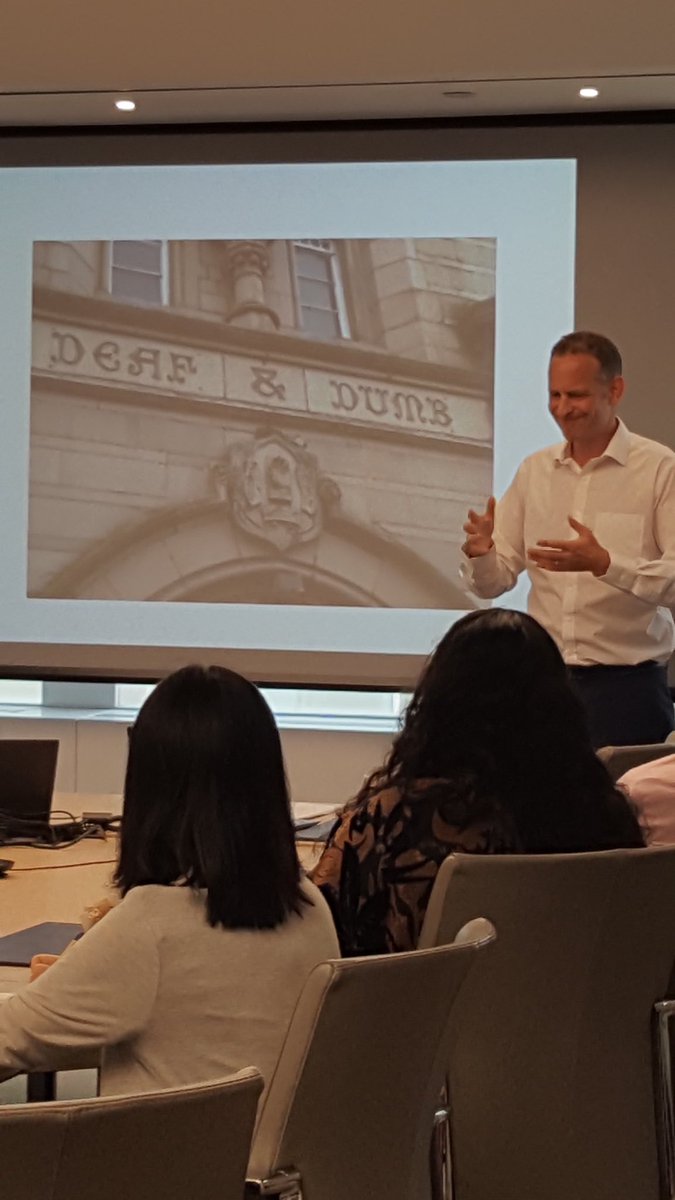 TobyLinton's tweet photo. Being Deaf is beautiful. Awesome “conversations” with Euromoney Institutional Investor New York office this week about why we should be proud to be different. Had so much fun teaching some basic sign language.  

 #differability  #beproud #deaf  #signlanguage https://t.co/F0gM6wXLNz