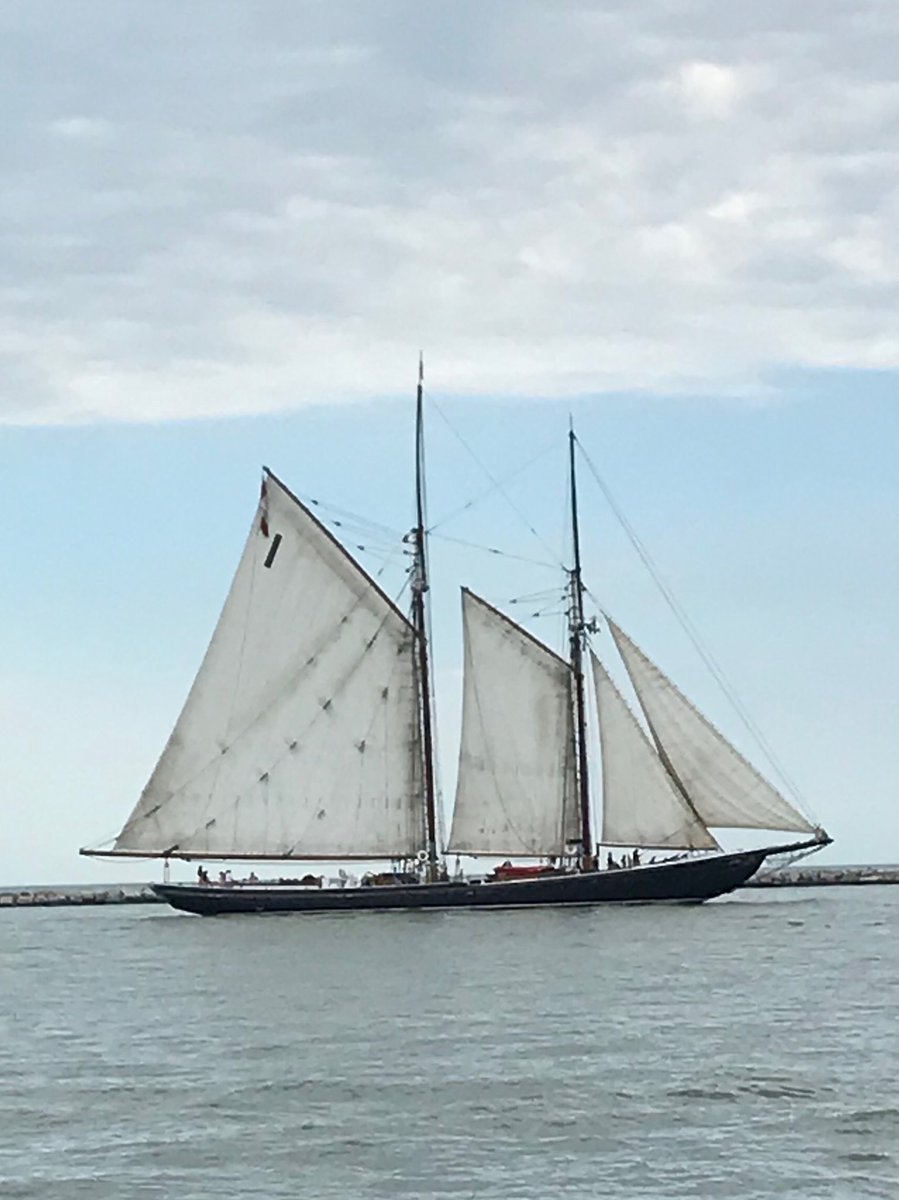 sallen125's tweet photo. Beautiful night on #LakeErie and look who’s sailing #CLETallShips #CatsofTallShips #ThisisCLE https://t.co/su4nVvGYZm