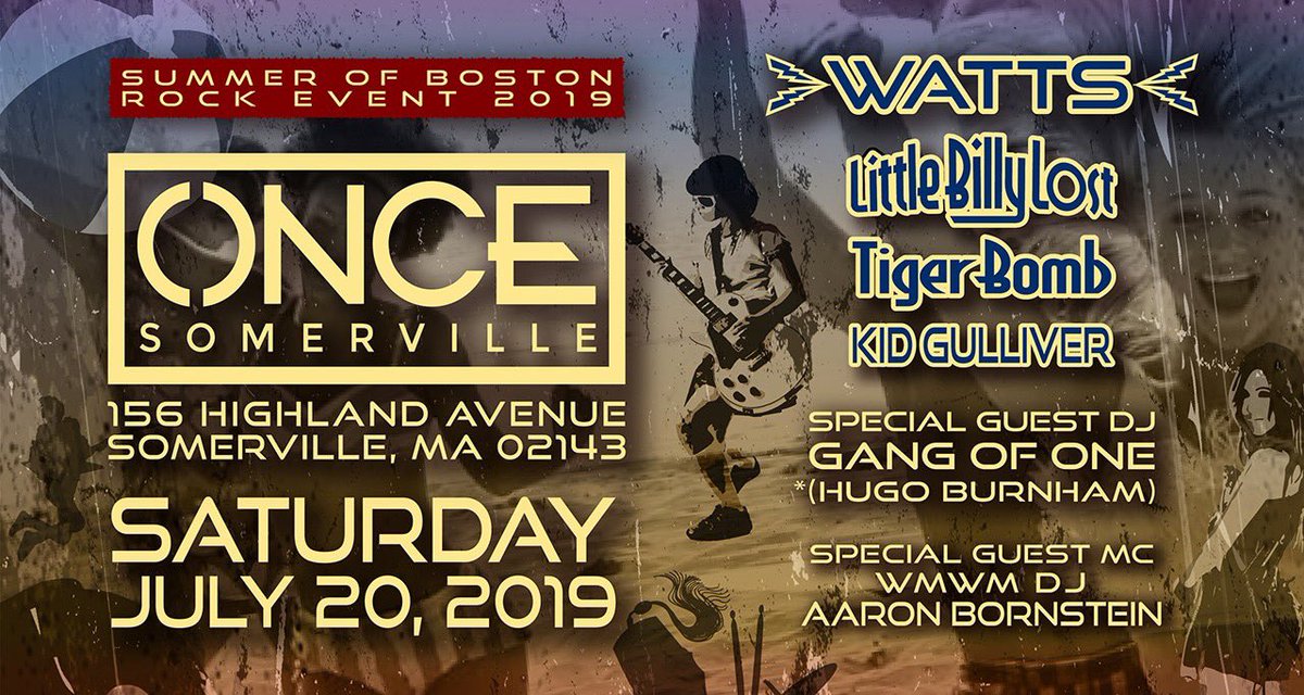 Watts_rock's tweet photo. Hello friends! We are thrilled to be playing this mid summer rock n roll blowout on 7/20 at @ONCEsomerville!! Tickets on sale now. https://t.co/YS6JtAPJpg