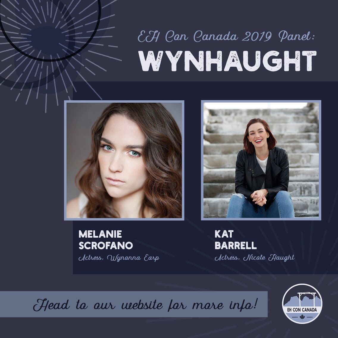 EHConCanada's tweet photo. Their characters may be at odds at times, but they make a pretty great team and are a fan favourite duo both on and off screen. So we thought why not bring the #Wynhaught fun to #EHCon2019... with @MelanieScrofano and @KatBarrell on their very own panel, who knows what’ll happen? https://t.co/DxQYLgVHTL