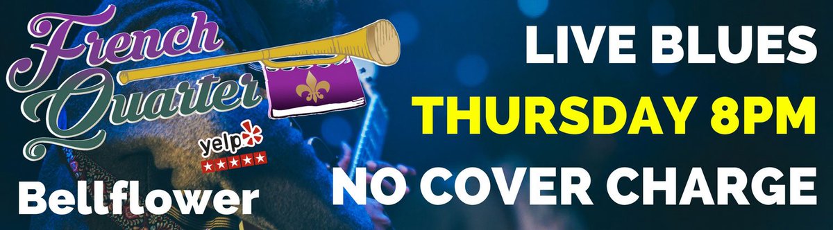FrenchQuarterCA's tweet photo. Jam with us tonight at French Quarter. Live Blues, starting at 8, great music, great food, no cover!  🎷

Show up early for Happy Hour

#blues #frenchquarter #frenchquarterbarandgrill #bellflower #la #nightlife #livemusic #goodtimes #happyhour #lanightlife #liveband https://t.co/99PAgosljK