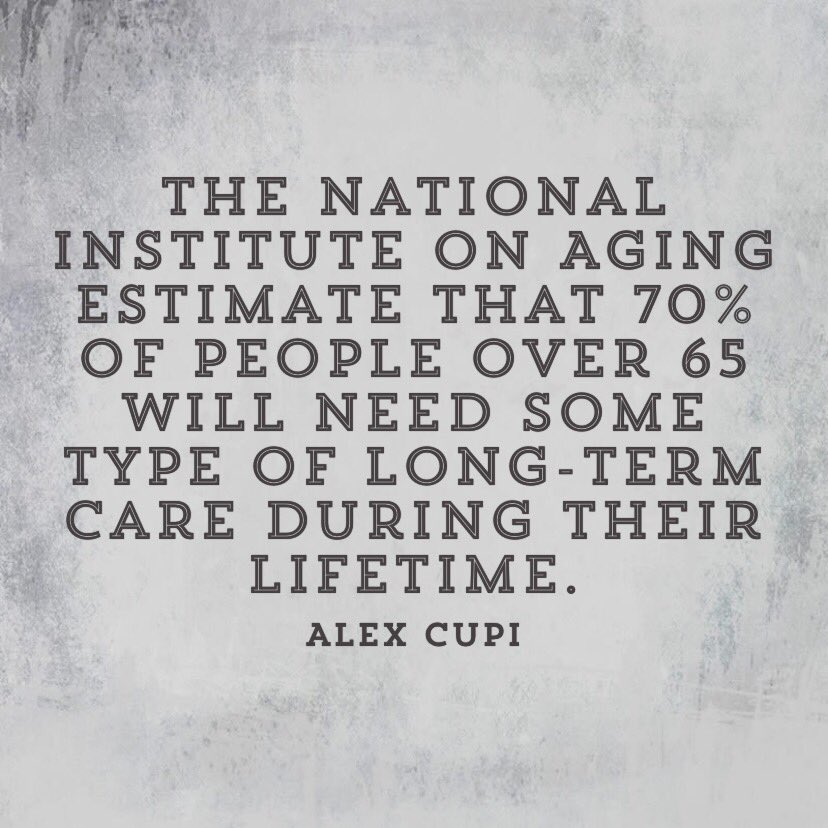 _Alex_Cupi's tweet image. The National Institute on Aging estimate that 70% of people over 65 will need some type of long-term care during their lifetime. #AlexCupi #InvestingExpert