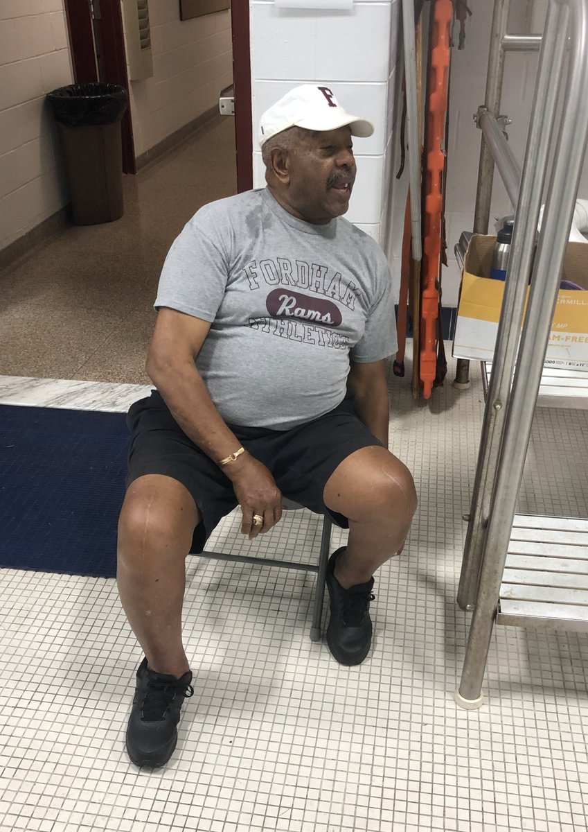 FordhamSwimming's tweet photo. Eddie C is in the House! #sharingthewisdom https://t.co/cd58WD4j5h