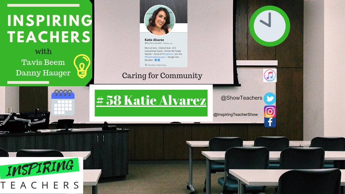 ShowTeachers's tweet photo. It's true, we doubled up today with another episode of #InspiringTeachers featuring @freshfromthe4th Katie Alvarez discussing her #BlogDeck leadership, vision for skill-based instruction, and heart for education. https://t.co/63mmihRiQ6 Enjoy and share! https://t.co/PAygHC2PIb