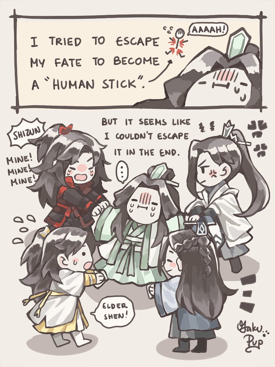 Poor shizun.... but i wouldnt mind to be a human stick for these hawt bois ?❤️ //COUGH  #ScumVillainSelfSavingSystem #bingqui 