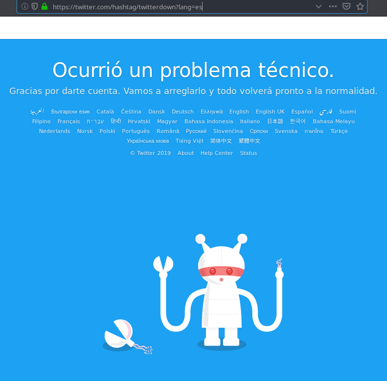 AndresMunday's tweet photo. Hoy -como seguramente casi todos los por acá reunidos deben saber- se cayó Twitter, #TwitterDown, a media tarde; fuera de las bromas que necesitaremos un #TwitterBackup para comentar que Twitter cayó, es interesante el mapa de reclamos que dejó, China no juega? 🙃 https://t.co/fNoHO9zq6i