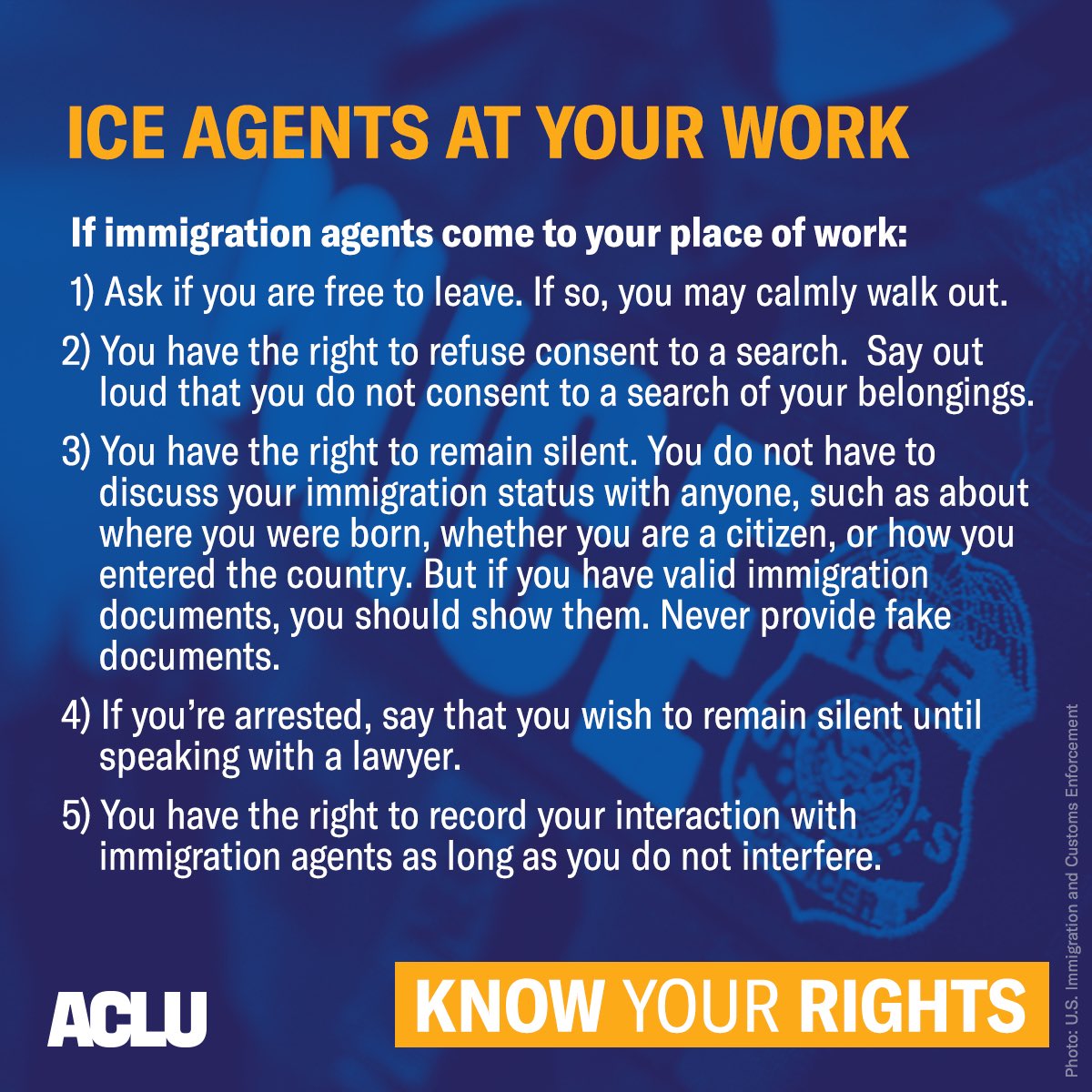 Now more than ever, we need everyone to know: WE HAVE RIGHTS.Share our  #KnowYourRights guides in multiple languages.Know Your Rights. Conozca Sus Derechos.