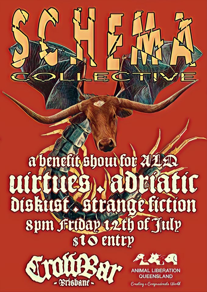 TONIGHT | Benefit show for ALQ⁠
⁠
HELP US! We are raising funds and awareness for @animallibqld tonight 🐾
⁠
ALQ is an independent animal rights organisation, advocating the rights of animals. 
⁠
FRIDAY 12 JULY⁠
$10+b/f at crowbarbris.com⁠
CROWBAR BRISBANE 18+