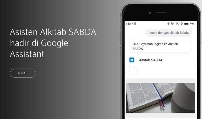 sabda_ylsa's tweet photo. Asisten Alkitab SABDA dapat dipakai dalam perangkat yg sudah diatur dalam bahasa Indonesia. Untuk beralih ke percakapan dgn Asisten Alkitab SABDA dalam Google Assistant, hanya perlu berkata, "Bicara dengan Alkitab SABDA." https://t.co/CRfIbzJLws
#googleassistant #studialkitab https://t.co/147ymIkbL6