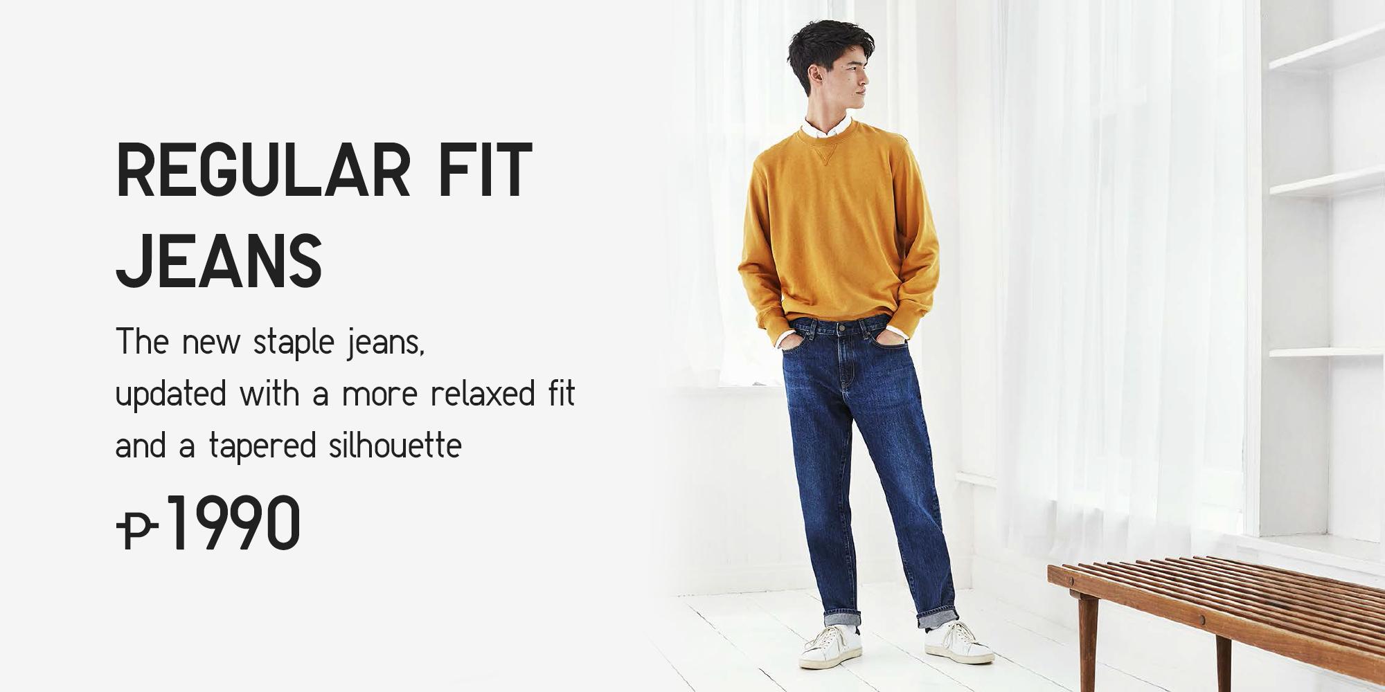 uniqlo regular fit tapered jeans