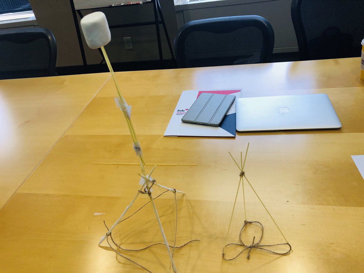 19” work of #marshmallowchallenge by our Team2 (4 hands) at <a href="/bdc_ca/">BDC</a>.