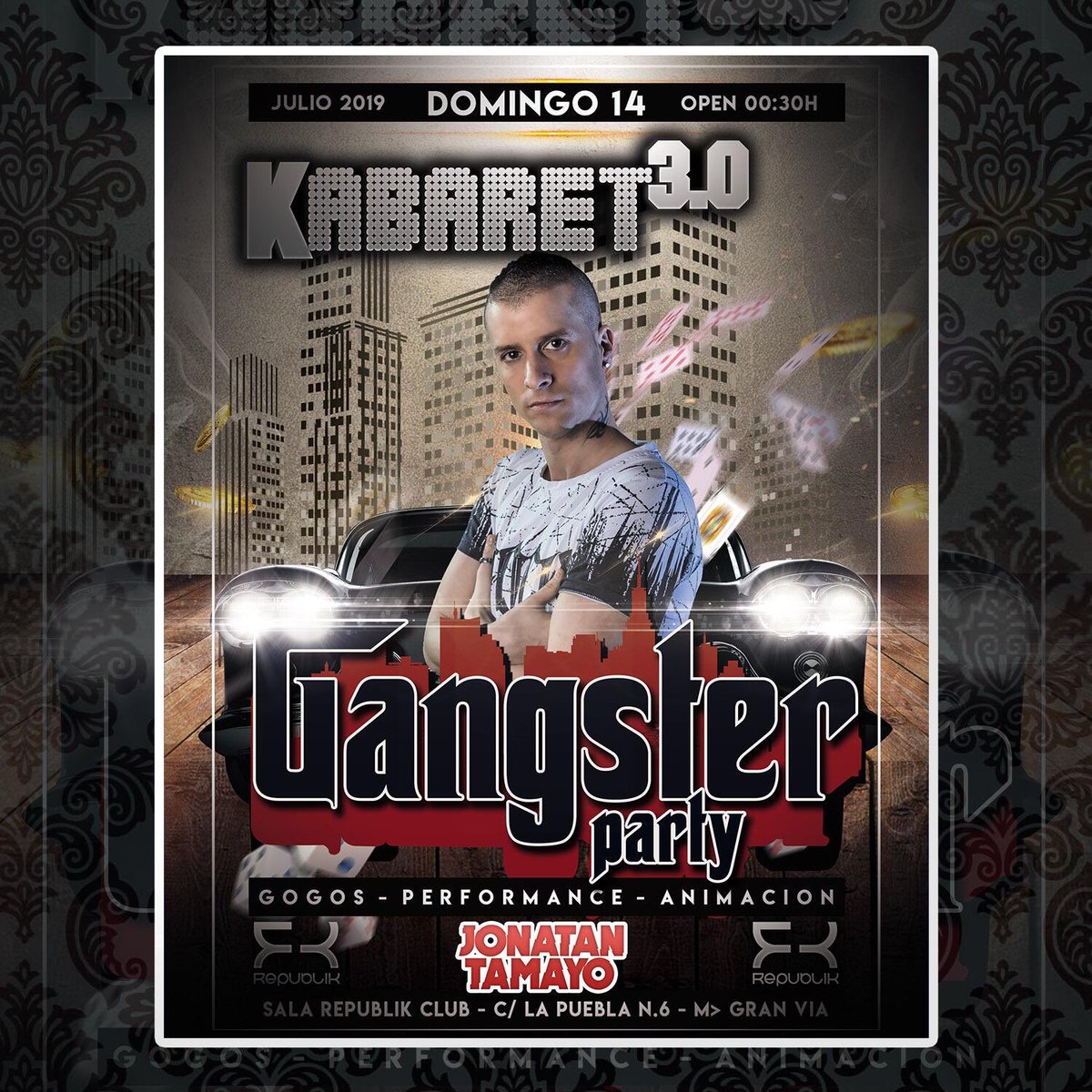 Este Domingo nos vemos en KABARET 3.0 MADRID!! Djs Armand Code &amp; Jonatan Tamayo !!!
Madrid la que vamos a liar !!!!💃🕺🎼🎧