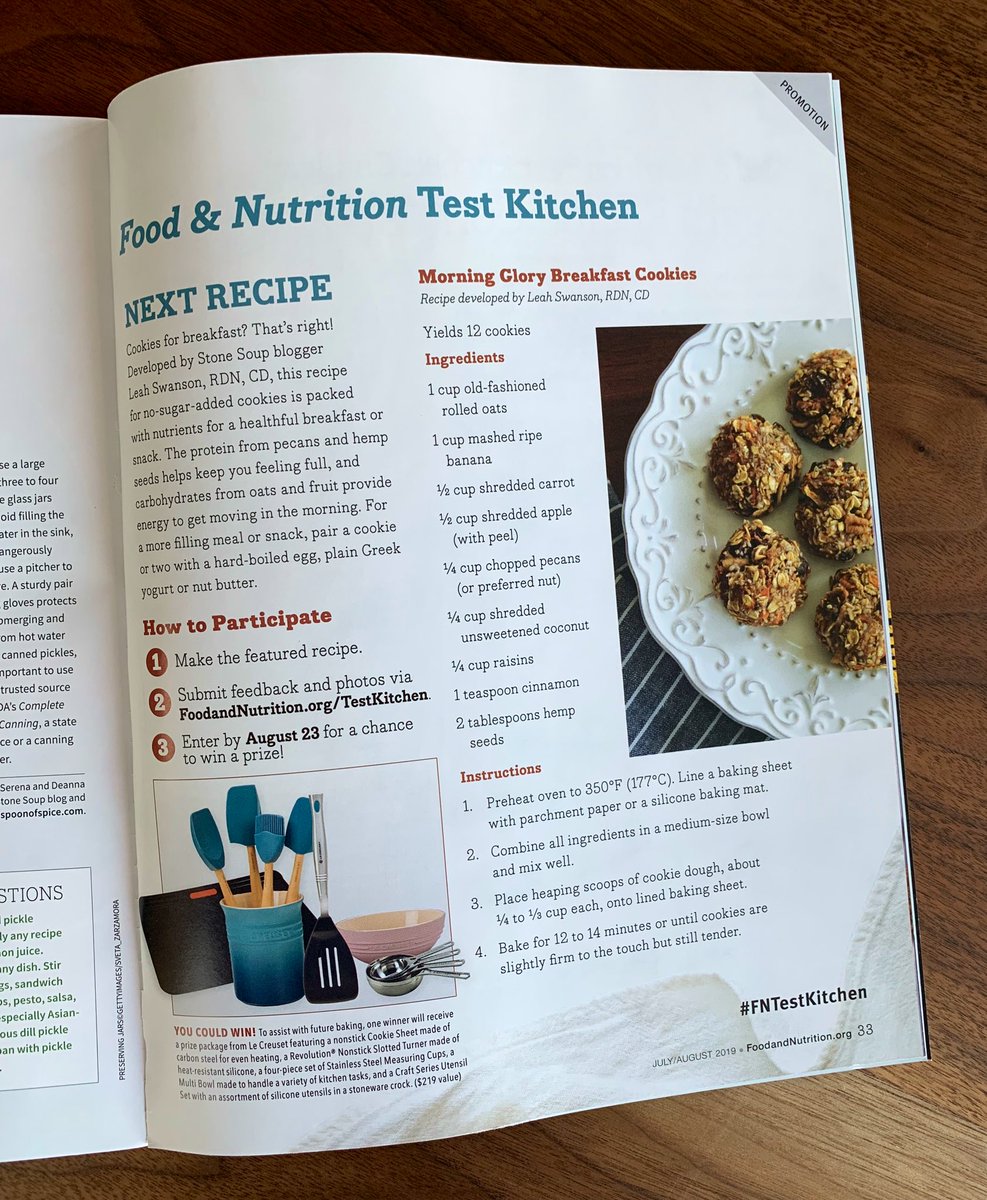 GotNourishment's tweet photo. Check out the latest @FoodNutriMag test kitchen recipe to try out my Morning Glory Breakfast Cookies! #FNTestKitchen #MorningGlory #cookies #rdapproved https://t.co/1k9hXvSmt4