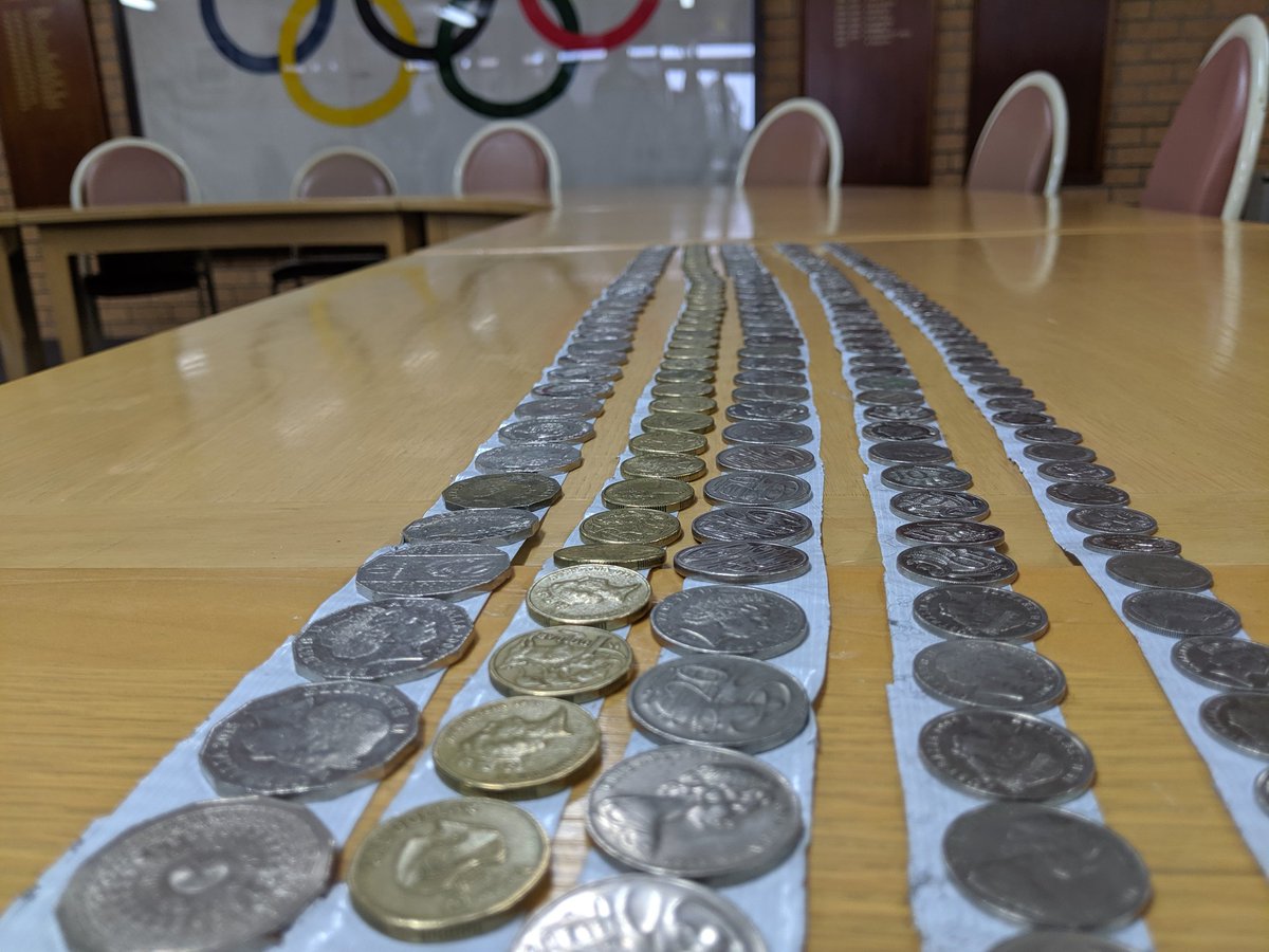 skdeller's tweet photo. Ballarat residents are attempting to break the world record for the longest line of coins! All money raised goes towards the BRICC Wellness Centre. Event is Dec 6th. 6pm @WINNews_Bal https://t.co/BIv2XGbh7c