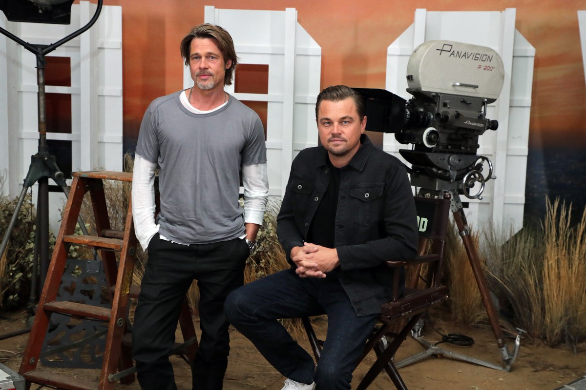 happilyever's tweet photo. Pitt. DiCaprio. #OnceUponATimeInHollywood 7.26.19 https://t.co/9z7NsVN4d8
