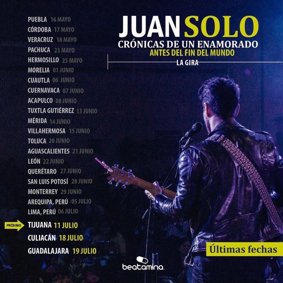 novenomusic's tweet photo. ¡Atentos en Tijuana, Culiacán, Guadalajara! Aún están a tiempo de disfrutar del concierto de mi gran @soyjuansolo 👊🏼🕺🏻 https://t.co/tzWiRiziXp
