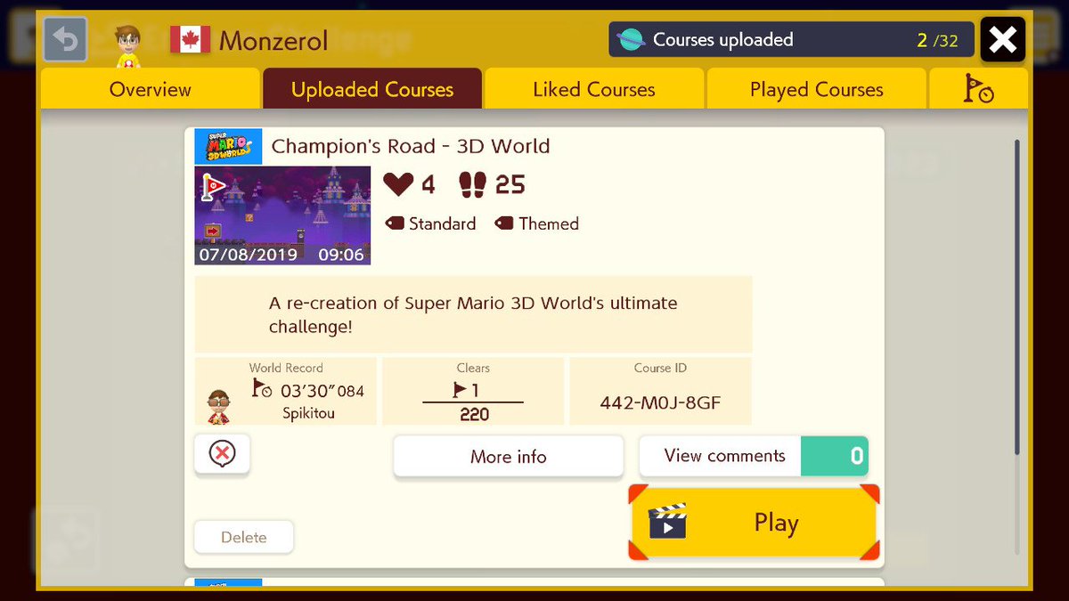 Hey <a href="/ryukahr/">ryukahr</a>! I re-created the final level from 3D World, tried to make it as challenging as the original! :) #ryusmm