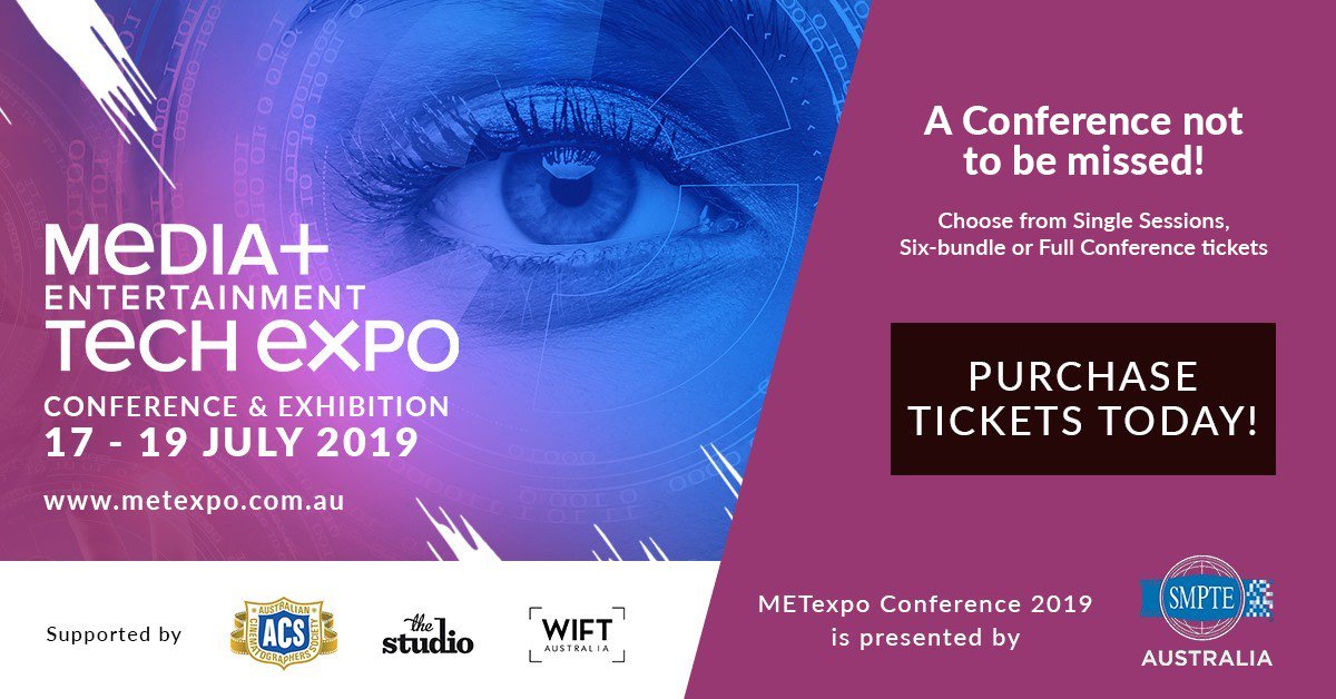 ONLY A FEW DAYS UNTIL METexpo CONFERENCE! 
Be inspired and engaged... just some of the topics:
• Microservices
• Workflow: Media Supply Chain
• Where to for T2?
Check out the full programme and book your place NOW at metexpo.com.au | July 17-19 at ICC Sydney