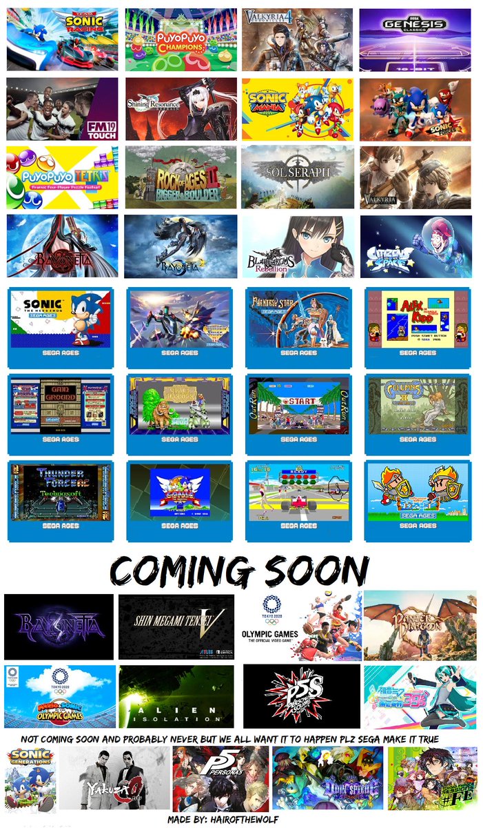 all sega games list