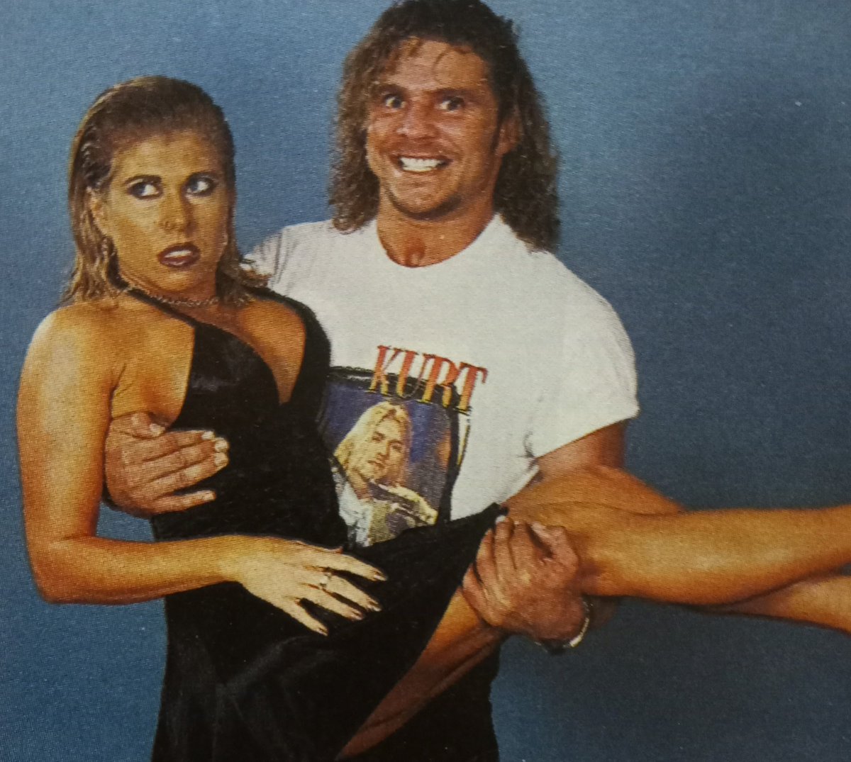 Rasslin' History 101 on Twitter: "Brian Pillman,getting a little "carried away" with Marlena back in September,1997.this was of course the last storyline of Brian Pillman's career before his untimely passing,which left a