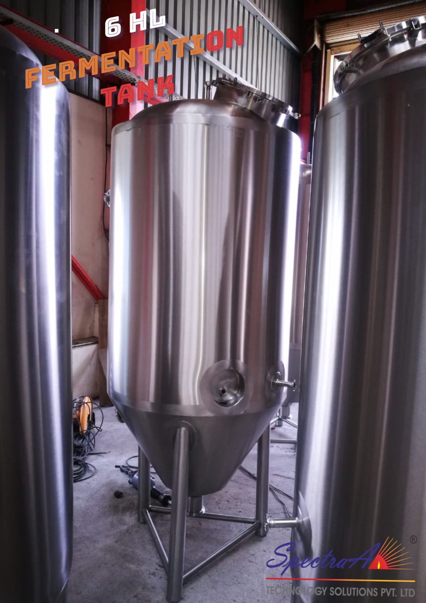 SpectraABrew's tweet photo. 6 HL fermentation tanks are manufactured for our #Noida #Microbrewery project. #Manufacuted #installed #spectraAteam #cheers. https://t.co/ASm37DFX9k