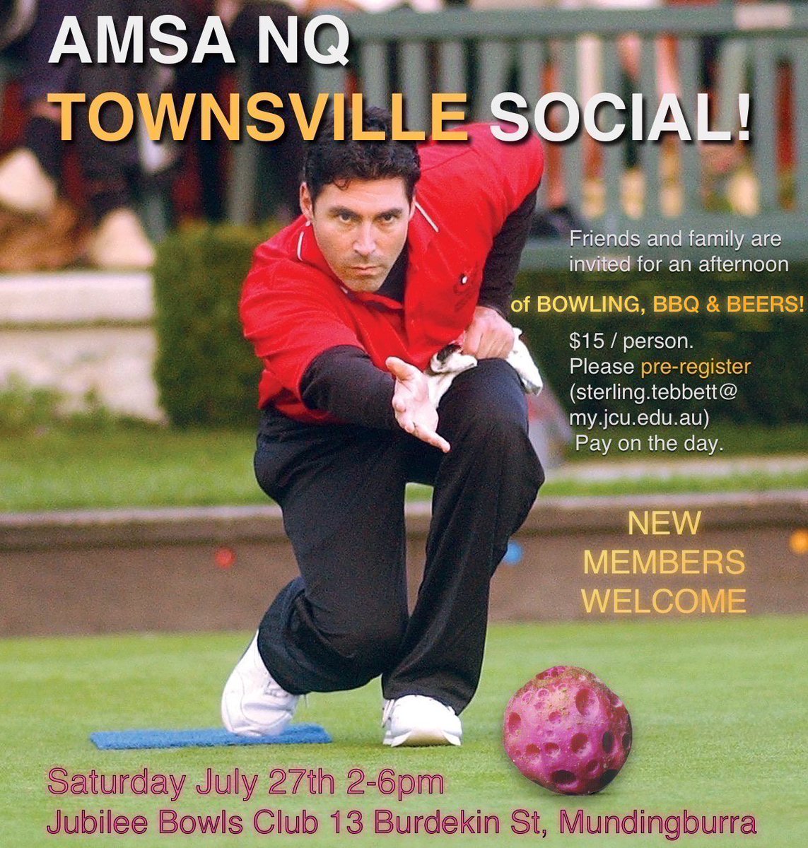 Please join <a href="/AmsaNq/">AMSA-NQ</a> for an #arvo of #MarineScene #networking &amp; conviviality in #Townsville Saturday July 27th. New members welcome! #AMSA. See flyer for registration details #marinescience #flipper