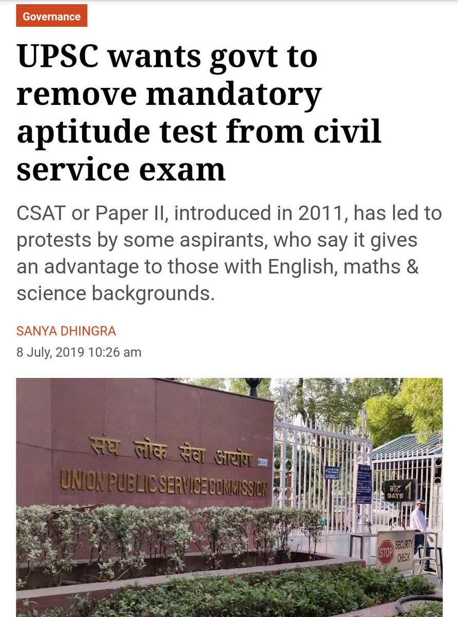 vedantthakur0's tweet photo. #UPSC .And what about unfair advantage of Arts students who study polity economy geography history in HSC and college??? In such case eliminate all these subjects as well. They don't have to make much efforts for GS. You cannot even qualify just 33% 10th level maths. #unfairUPSC https://t.co/BoY1W3HoDn