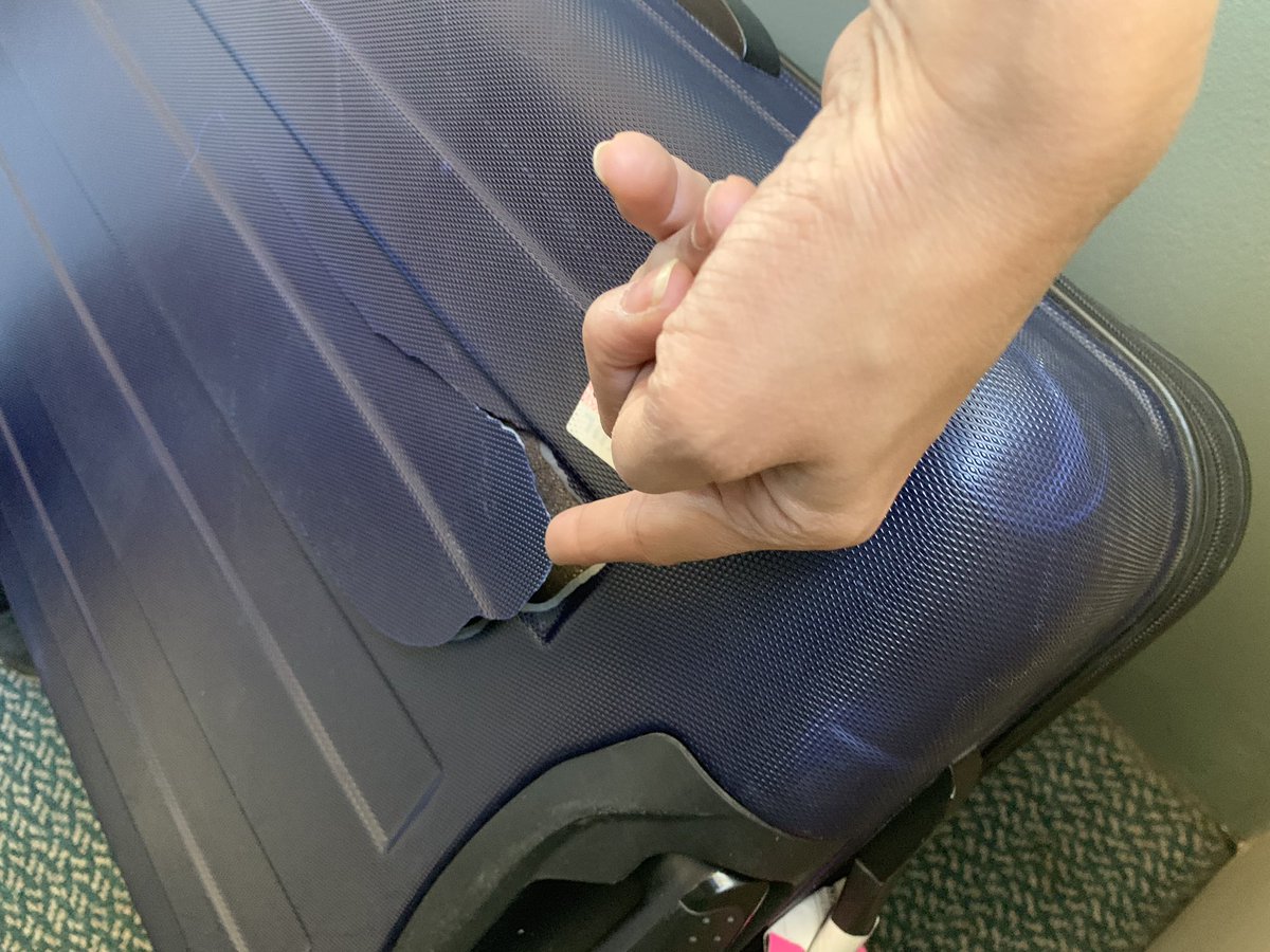 jignyasha's tweet photo. @MAS totally disappointed with the service after flight. Got a bag damaged on flight to Brisbane from Mumbai on 10th July. Also, haven’t received the stroller that I checked in. Not been able to contact @MAS and no communication from them since I reported at the airport https://t.co/T5eAZcKxT3