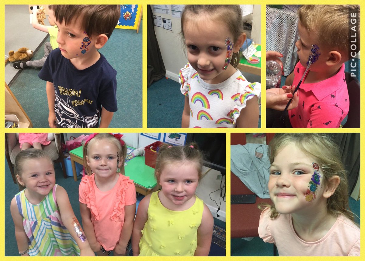 WMPrimaryF1's tweet photo. We’re having face glitter on ready for our Bollywood dancing this morning😀💃 #IndianArtsWeek #AimHighSucceedBeHappy https://t.co/CLp2ZGkqgY