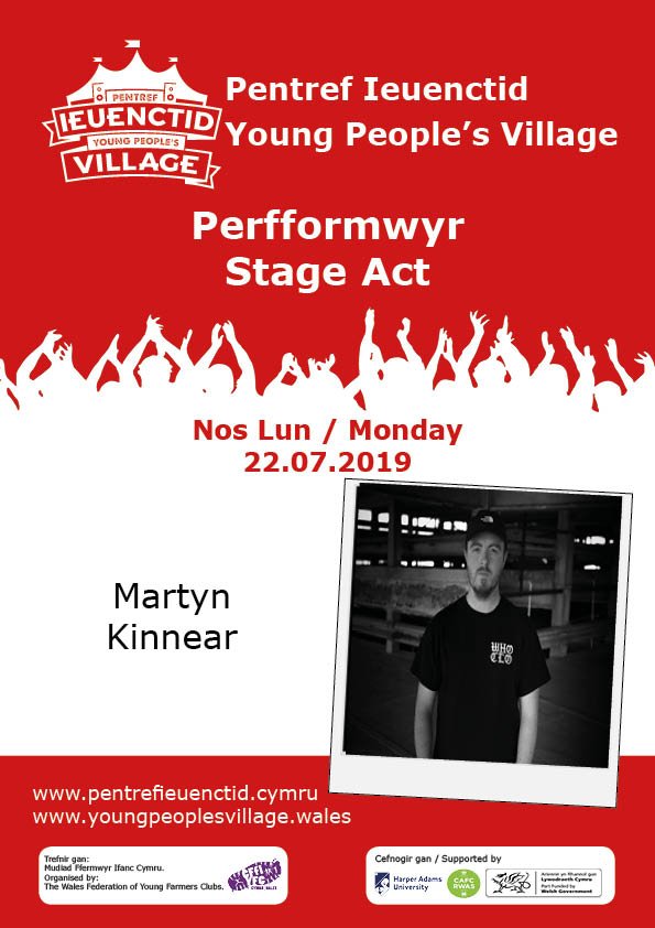 🌟CYHOEDDIAD ARTISTIAID🌟

Rydym yn falch i gyhoeddi y bydd Martyn Kinnear yn perfformio ar nos Lun yn y Pentref eleni!!

Gwnewch yn siŵr nad ydych yn colli allan ar y parti CFfI mwyaf eleni!!

#7diwrnodifynd