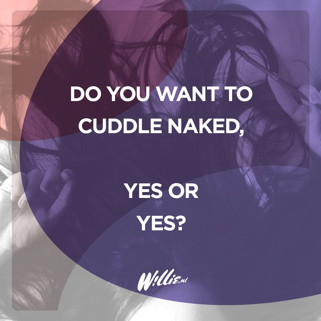 met wie wil jij graag knuffelen?

#willie #debesteinbed #cuddle #romantic