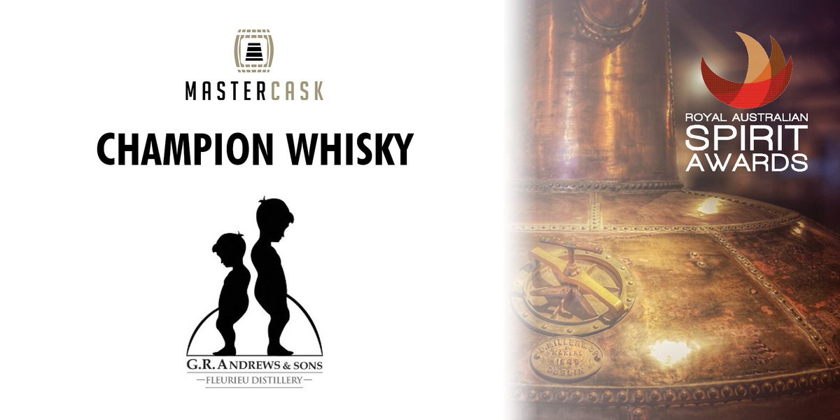 RoyalAUSpirit's tweet photo. The @Mastercask Trophy for Champion Whisky goes to @FleurieuDistill – Fountain of Youth Single Malt Whisky! #RABCA https://t.co/JO0l6TaRGm