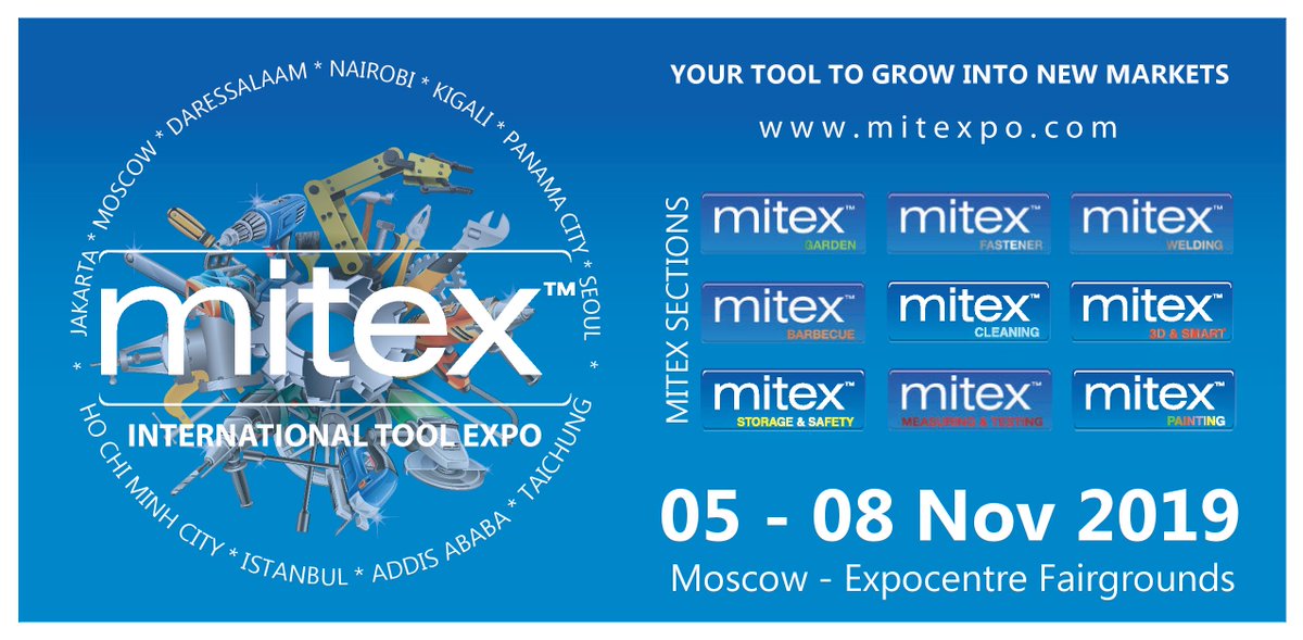 Our new MITEX Moscow 2019 flyer! 😃👍 #MITEX #NewFlyer2019 #MITEXFairs #HardwareTools #Moscow #Euroexpo #Russia