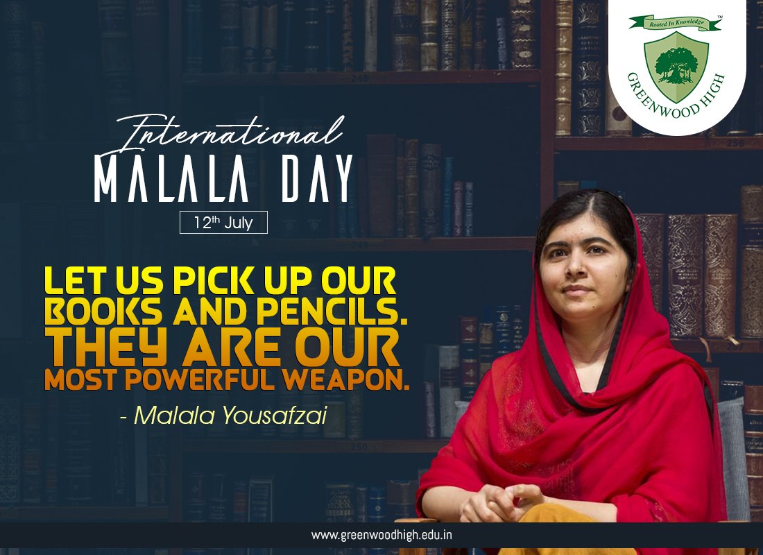 Greenwood_High's tweet image. At only 17, Malala became the youngest ever recipient of Nobel Peace Prize, and she was named one of TIME’s most influential people for three years running in 2013, 2014, and 2015.

#InternationalMalalaDay #MalalaYousafzai