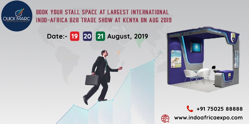 The road to success and the road to failure are almost exactly the same
#FridayMotivation 
Qucikmarc giving chance to Expand Your Business in Africa.
Hurry up book your Space today!!
E-mail: book@indoafricaexpo.com
Website: indoafricaexpo.com
#tradeshows #fairs #expos