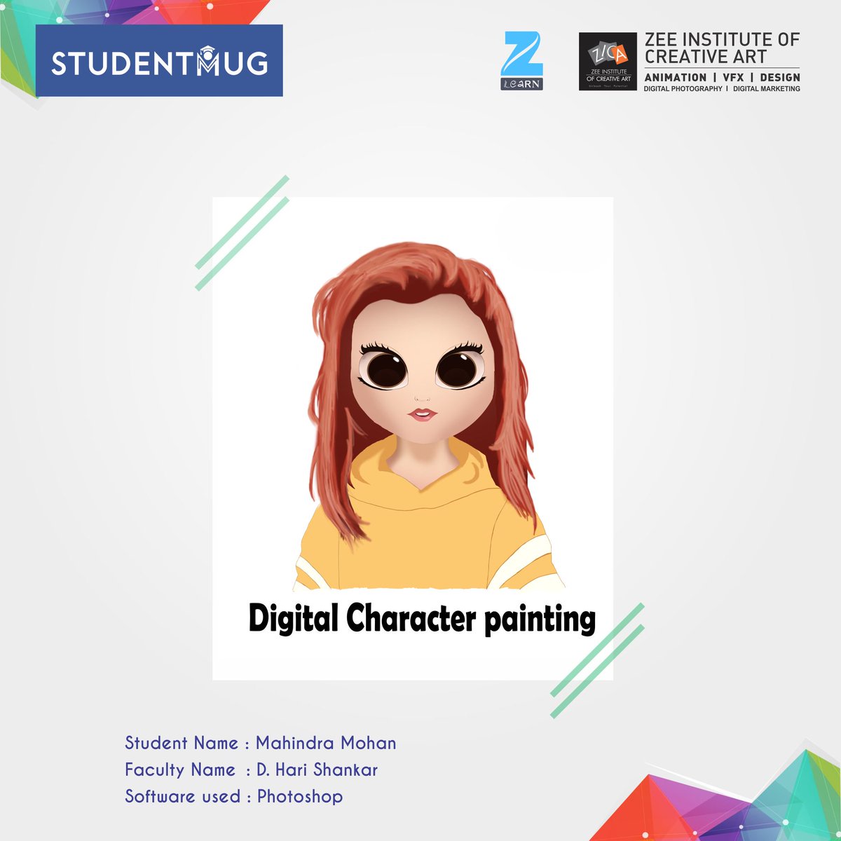studentmug's tweet photo. Digital Character Painting is one of the work done by Mahindra Mohan ,a student from Zee Institute Of Creative art with the guidance from our institute’s 3D animation faculty Mr. D. Harishankar using adobe Photoshop Software .
@studentmug 
For more info Call Us at :08142711110 https://t.co/NPSxdEKOBo