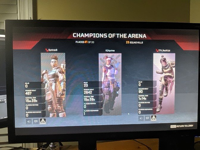 PrimelyDR's tweet photo. It finally happened, hit 23 kills! @Apex PC #ControllerKings https://t.co/2f3jRaOL5M